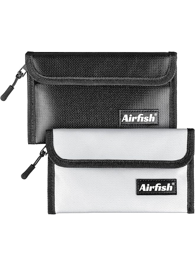 erorex 2 Pack Fireproof Bag 8 X 5 Inch Fireproof Money Bag Small Fireproof Document Bag Fireproof Envelope With Zipper Waterproof Cash Pouch For Valuables Jewelry Cash Passport Invoices  - Image 1