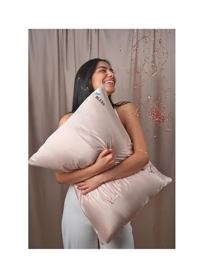 بليس بليس غطاء وسادة ستان بيج  - Image 2