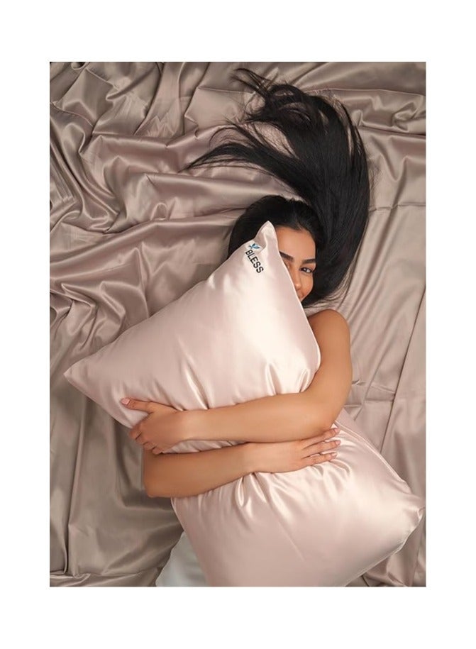 بليس بليس غطاء وسادة ستان بيج  - Image 3