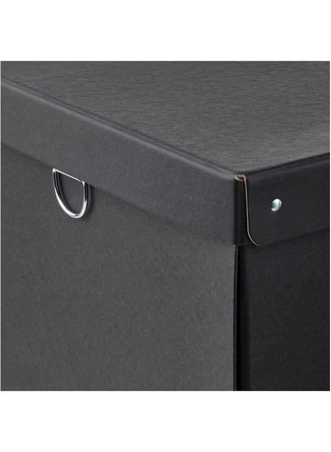 erorex Storage Box With Lid Black 32X30X30 Cm - Image 2