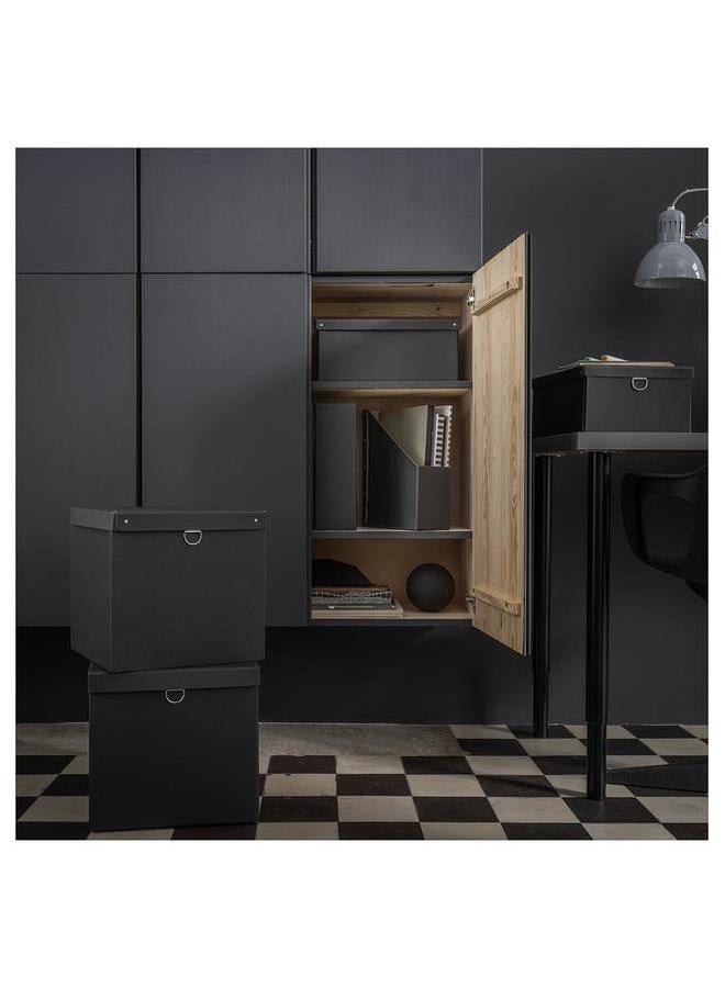 erorex Storage Box With Lid Black 32X30X30 Cm - Image 4