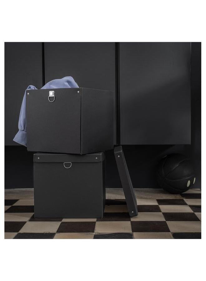 erorex Storage Box With Lid Black 32X30X30 Cm - Image 3