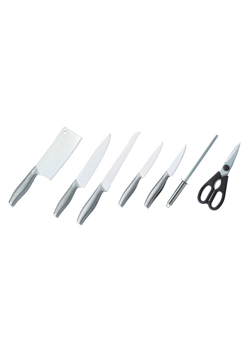 Arshia - Arshia Stainless Steel Knife 8pc Set Non Stick Silver Premium Design - Image 1