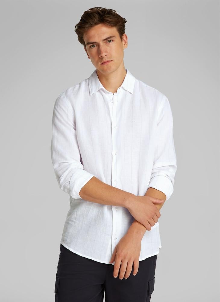 CALVIN KLEIN Linen Cotton Stripe  Shirt  - Image 1