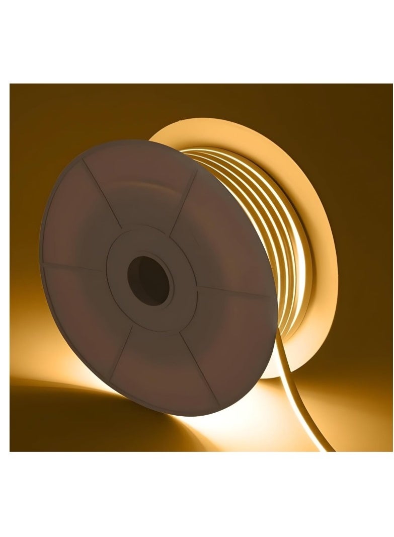 شريط إضاءة LED أبيض دافئ - حبل إضاءة LED مرن مقاوم للماء 12 فولت SMD للمنزل، إضاءة ديكورية داخلية وخارجية، شريط موفر للطاقة مع سطوع عالي وعمر افتراضي طويل - Image 1