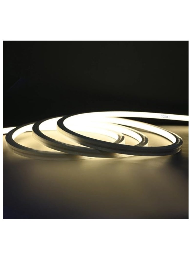 شريط إضاءة LED أبيض دافئ - حبل إضاءة LED مرن مقاوم للماء 12 فولت SMD للمنزل، إضاءة ديكورية داخلية وخارجية، شريط موفر للطاقة مع سطوع عالي وعمر افتراضي طويل - Image 3