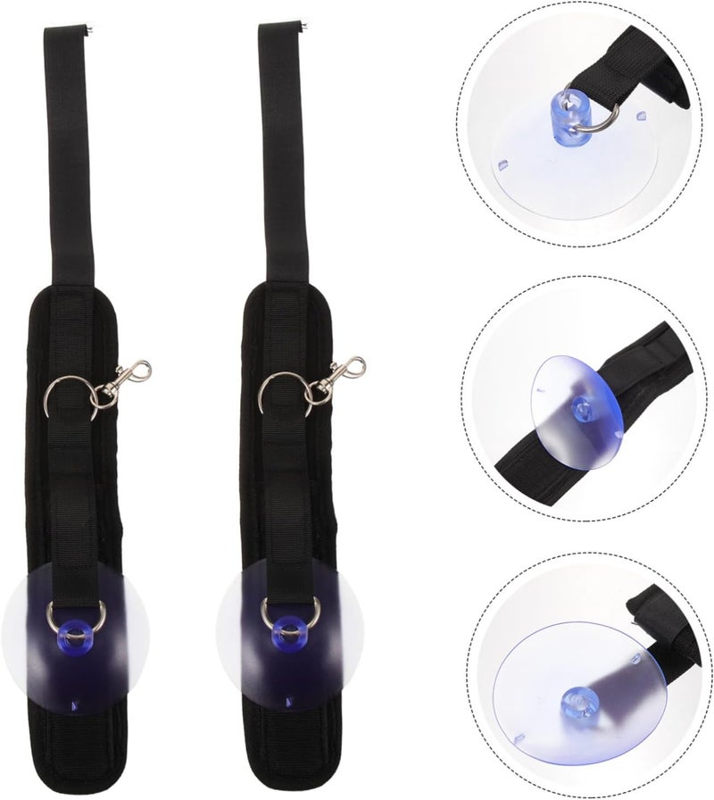 DECHOUS Adjustable PET Bath Rope for Dogs Fixed Grooming Table Rope PET Beauty Grooming Cord 1 Pair Black - Image 3