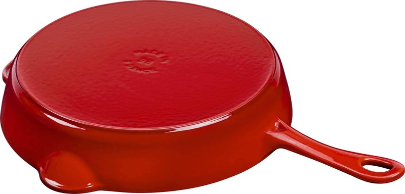 Staub Cast Iron 11-inch Traditional Skillet - Cherry, Made in France - Image 4