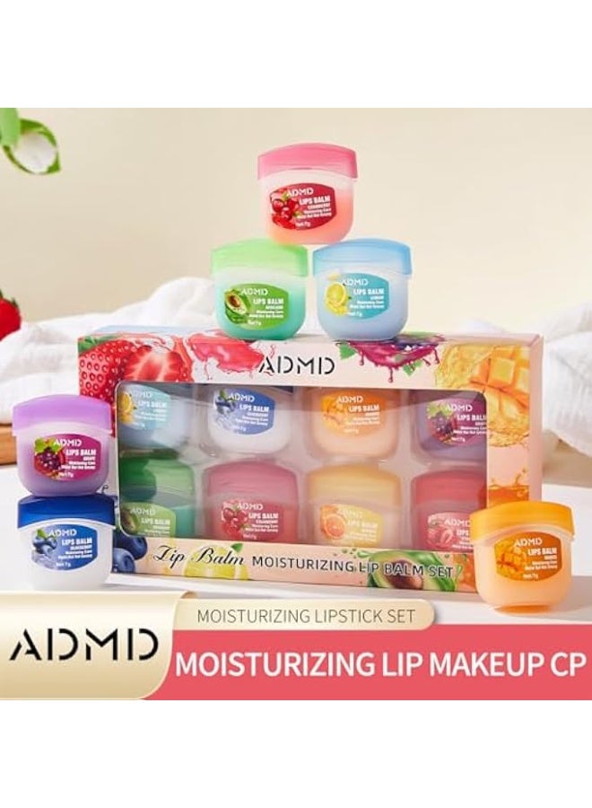 ADMD 8-PACK FRUIT FLAVOR LIP BALM SET, MINI LIP MASK FOR DAILY MOISTURE & OVERNIGHT CARE HELPS SOOTHE DRY LIPS - Image 2