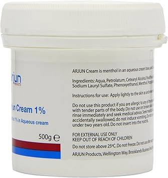 Arjun 1 Menthol Aqueous Cream 500g white - Image 2