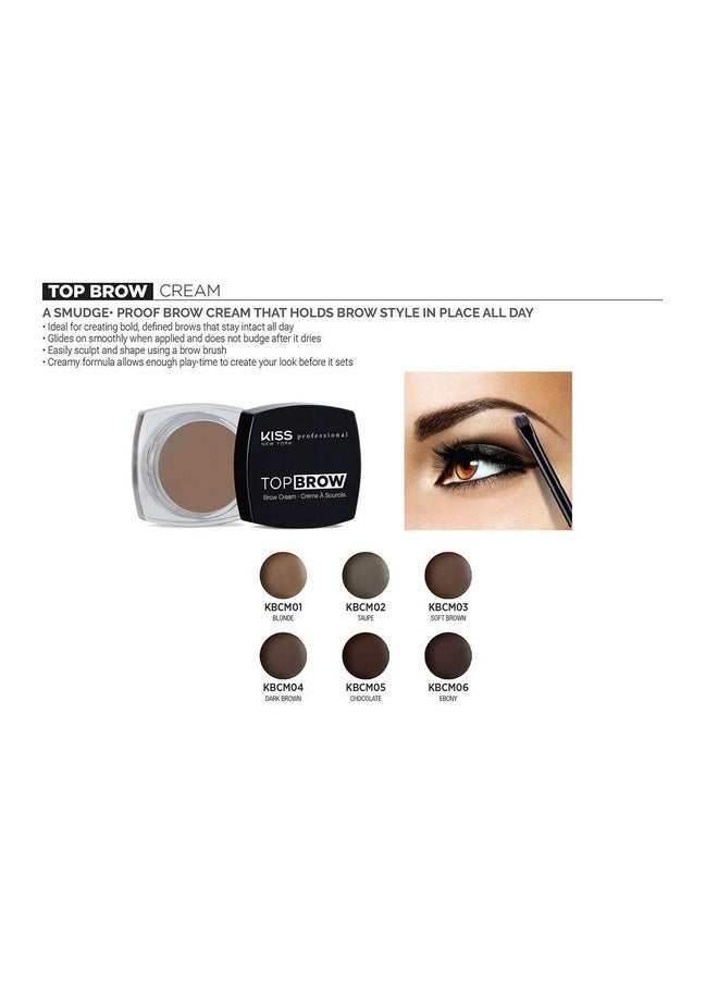 kiss new york Kiss New York Professional Top Brow Eyebrow Cream (KBCM05 - Chocolate)  - Image 5