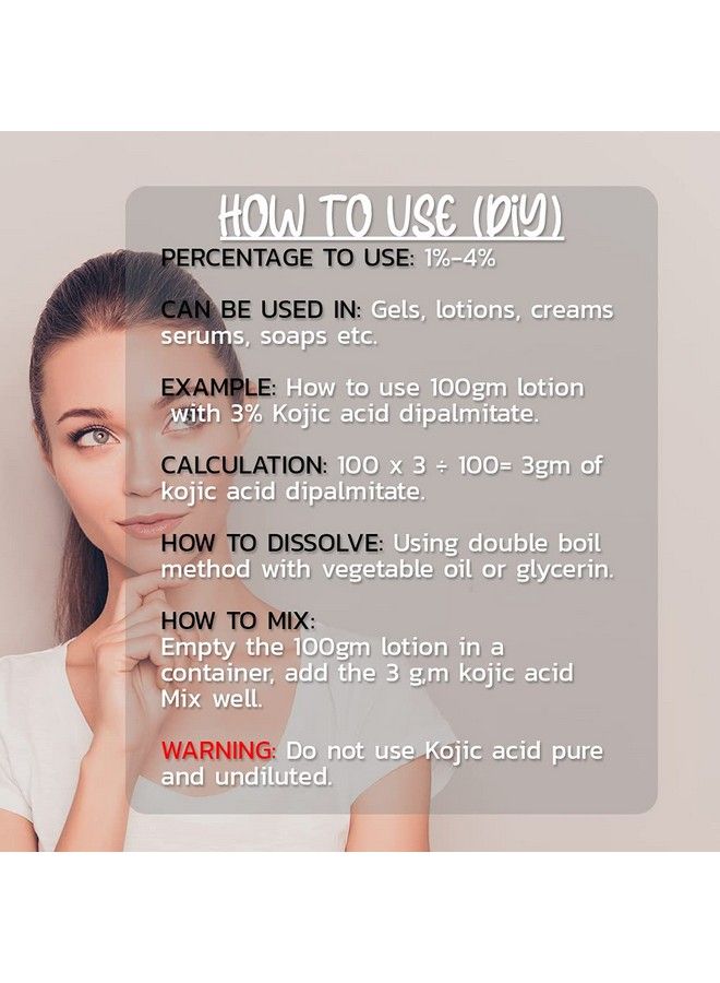 Hollywood Secrets مسحوق تبييض البشرة ديبالميتات حمض الكوجيك النقي 50 جرام - Image 5