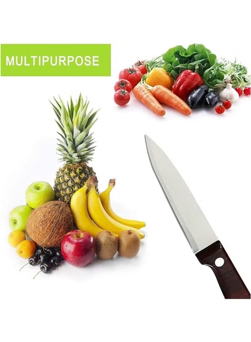 imitation Wood Grain Fruit Knife – 1.0 mm Stainless Steel Blade, Lightweight Design