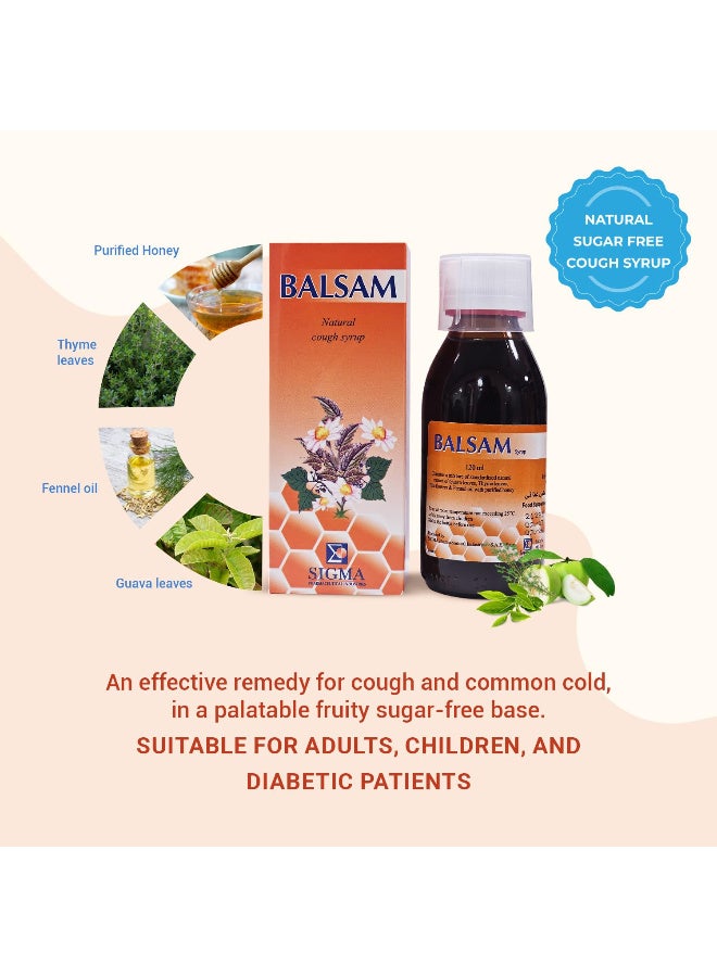 SIGMA BALSAM SUGAR FREE SYRUP 120ML - Image 1