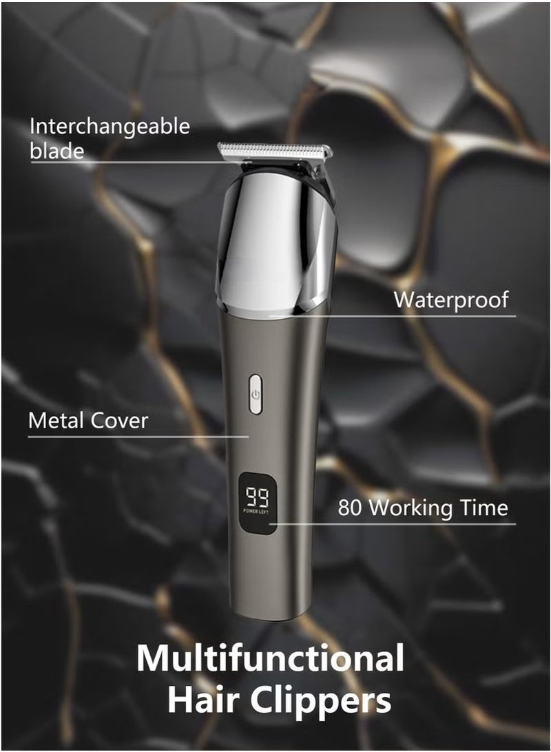 ماكينة حلاقة كهربائية للرجال، ماكينة حلاقة للجسم آمنة ومناسبة للمناطق الحساسة، ماكينة حلاقة قابلة لإعادة الشحن ومقاومة للماء للاستخدام الجاف/الرطب - Image 5