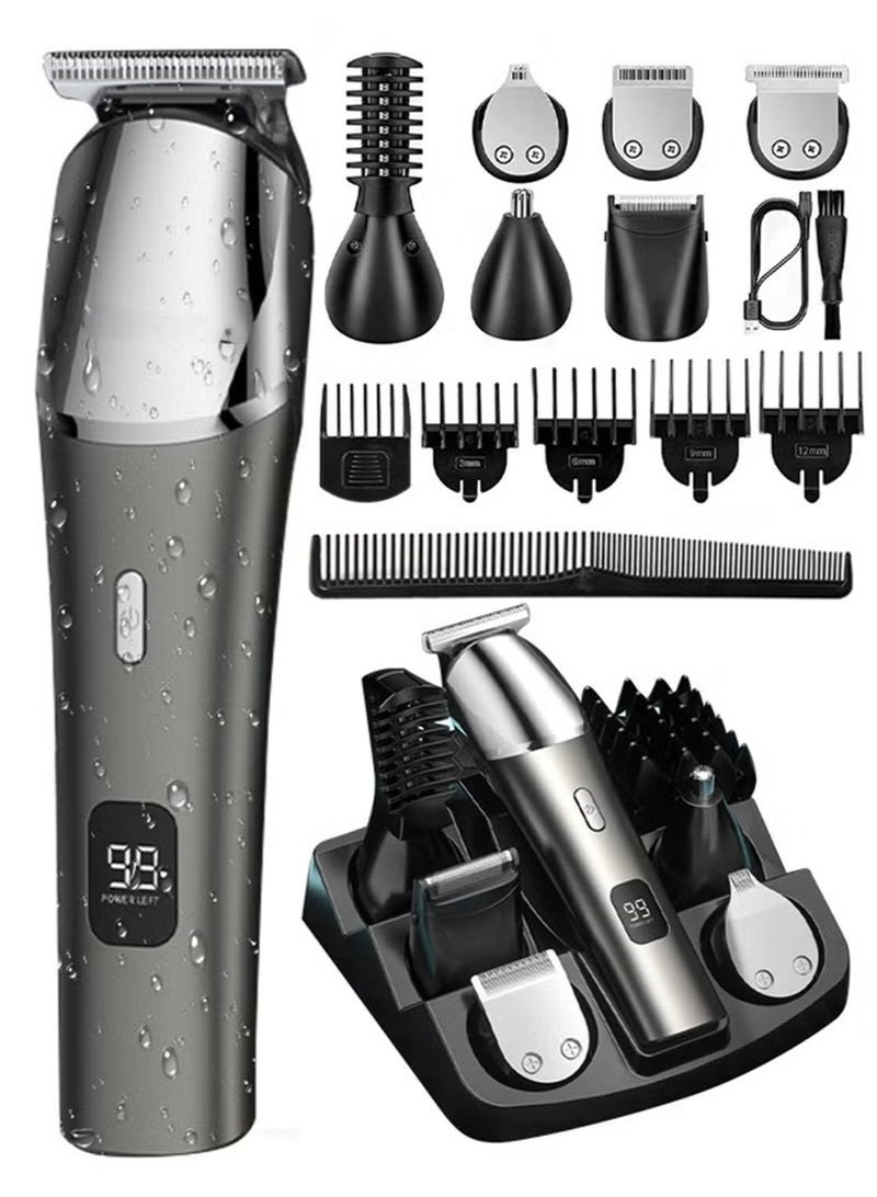 ماكينة حلاقة كهربائية للرجال، ماكينة حلاقة للجسم آمنة ومناسبة للمناطق الحساسة، ماكينة حلاقة قابلة لإعادة الشحن ومقاومة للماء للاستخدام الجاف/الرطب - Image 1