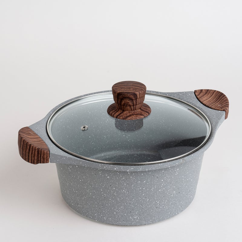 Alberto 7 piece grey granite cookware set - Image 3