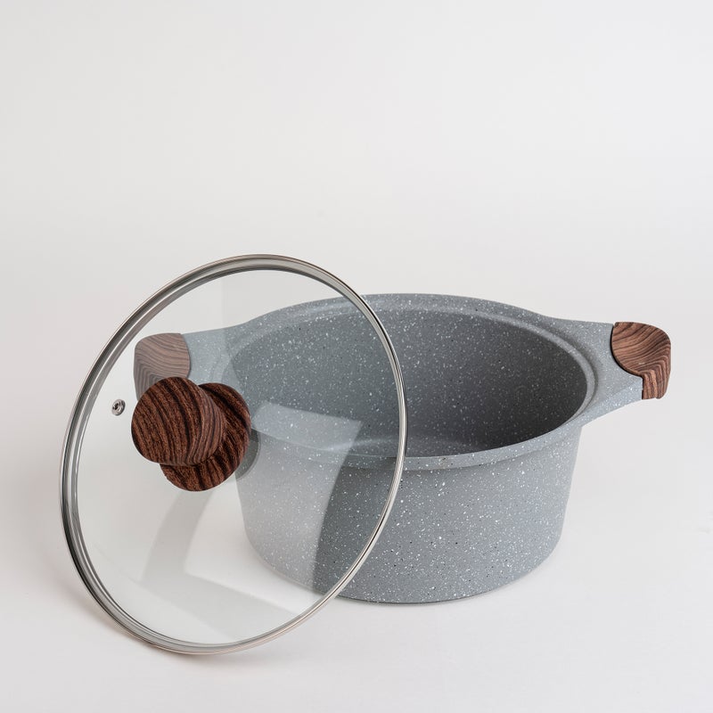 Alberto 7 piece grey granite cookware set - Image 4