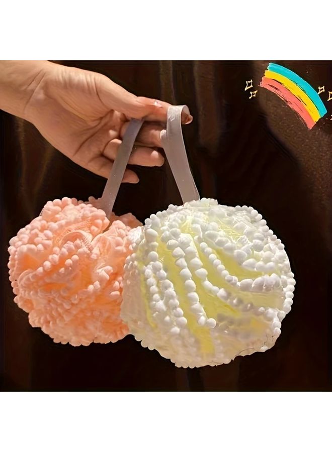 Assorted Color Bubble Bath Balls Ultra Soft Shower Flowers Family Sharing Pack - Image 1