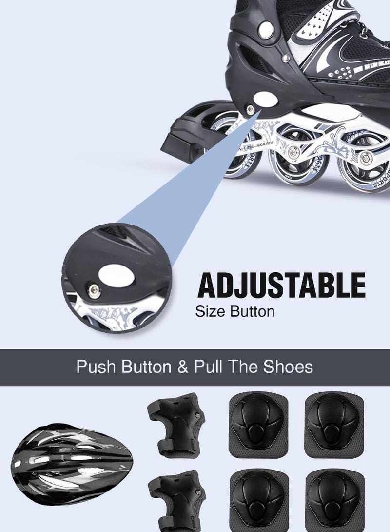 DubaiGallery Kids Roller Shoes Single/Double Wheels Retractable Skateboarding Outdoor Unisex Pulley Shoes Gymnastic Sneakers  - Image 3