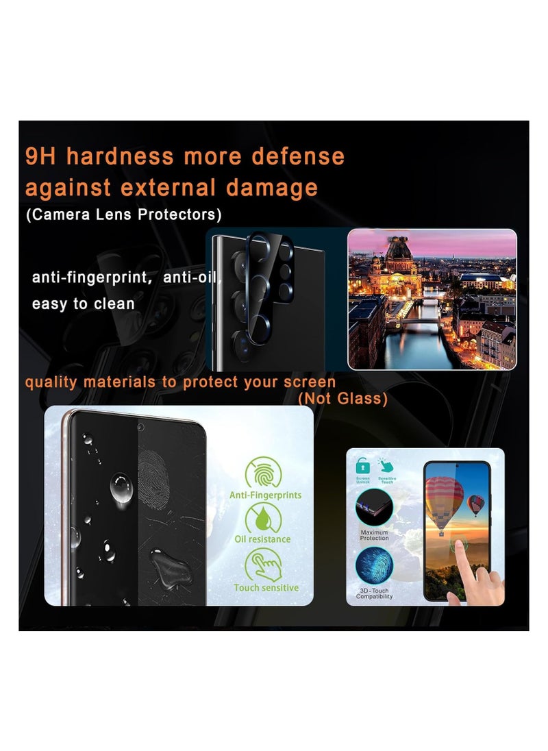 Aookay - 5 in 1 Magnetic Clear Case for Samsung Galaxy S24 Ultra Case, with 2 Camera Lens Protector+2 Tempered Glass Screen Protector, Anti Yellowing，Mil-Grade Shockproof (Clear, S24 Ultra) - Image 1