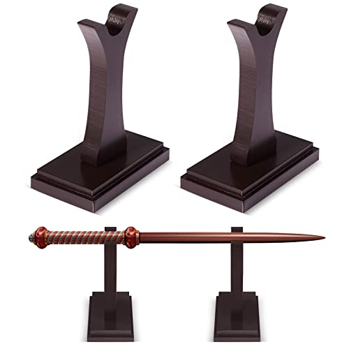Shellwei Wizard Wand Stand Display Wood Wand Holder Sword Stand Display Shelf for Collectibles Wizard Home Office Halloween Decor - Image 1
