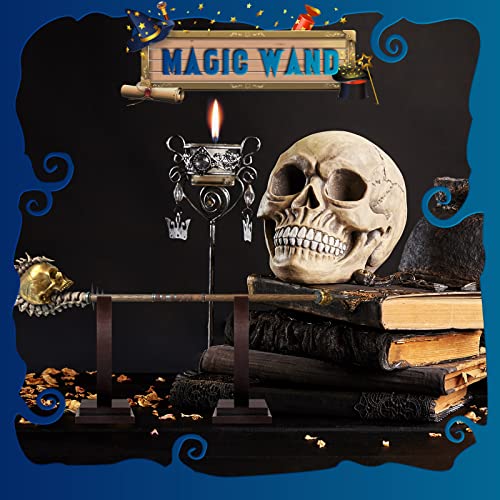 Shellwei Wizard Wand Stand Display Wood Wand Holder Sword Stand Display Shelf for Collectibles Wizard Home Office Halloween Decor - Image 3