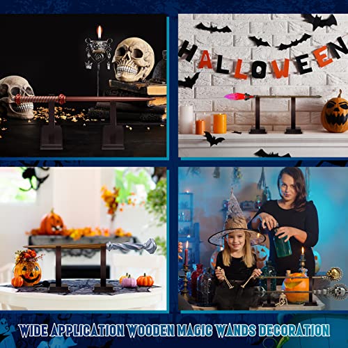 Shellwei Wizard Wand Stand Display Wood Wand Holder Sword Stand Display Shelf for Collectibles Wizard Home Office Halloween Decor - Image 5