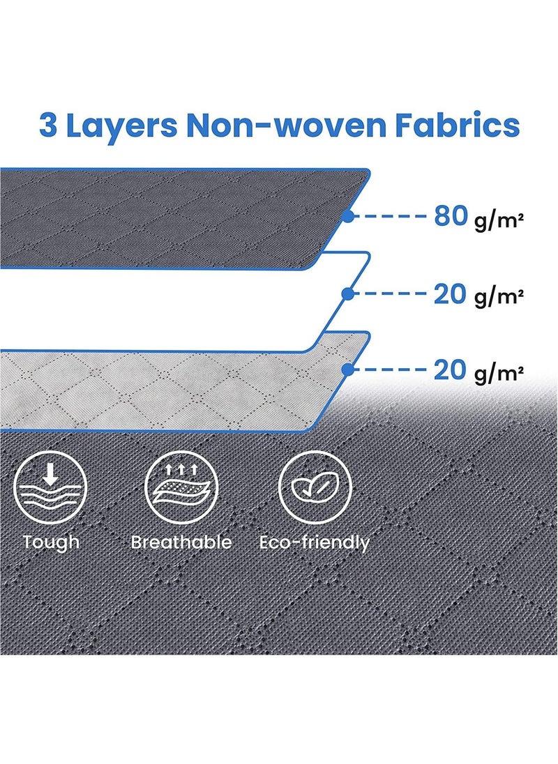 Generic Clothes Storage,6 Pack Foldable Blanket Storage Bags,Storage Containers for Organizing Bedroom,Closet,Clothing,Comforter,Sweater,Organization and Storage with Lids and Handle,60*43*35cm,90L,Grey  - Image 4