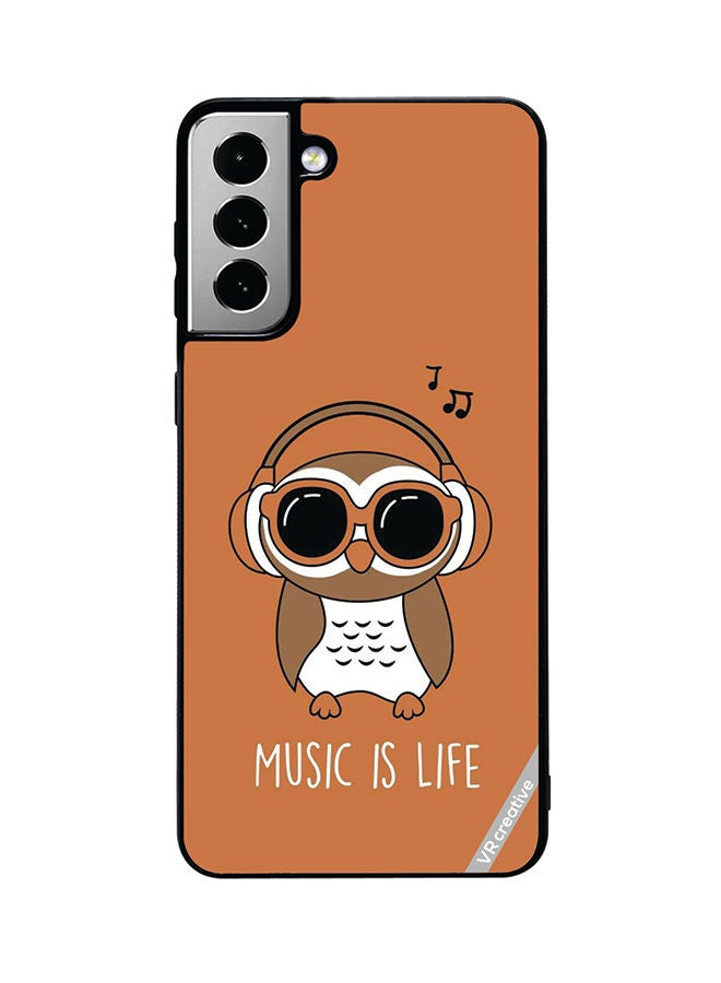 VR CREATIVE Protective Case Cover For Samsung Galaxy S21 FE 5G Music Is Life Design Multicolour - Image 1