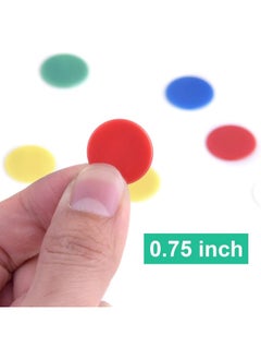 Coopay Coopay 900 Pieces Counters Counting Chips Plastic Markers Mixed Colors for Bingo Chips Game Tokens Contain Orange Blue Green Yellow Red Purple Colors  - Image 1