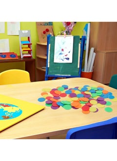Coopay Coopay 900 Pieces Counters Counting Chips Plastic Markers Mixed Colors for Bingo Chips Game Tokens Contain Orange Blue Green Yellow Red Purple Colors  - Image 4