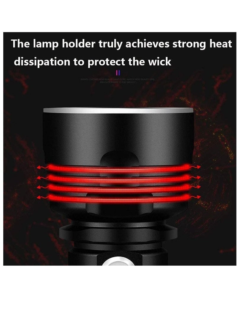 Furtey - 100000 Lumen High Power Waterproof Flashlight Lamp  Ultra Bright 3 Mode Most Powerful Torch with Double Rechargeable Battery and Fancy Box and Line - Image 1