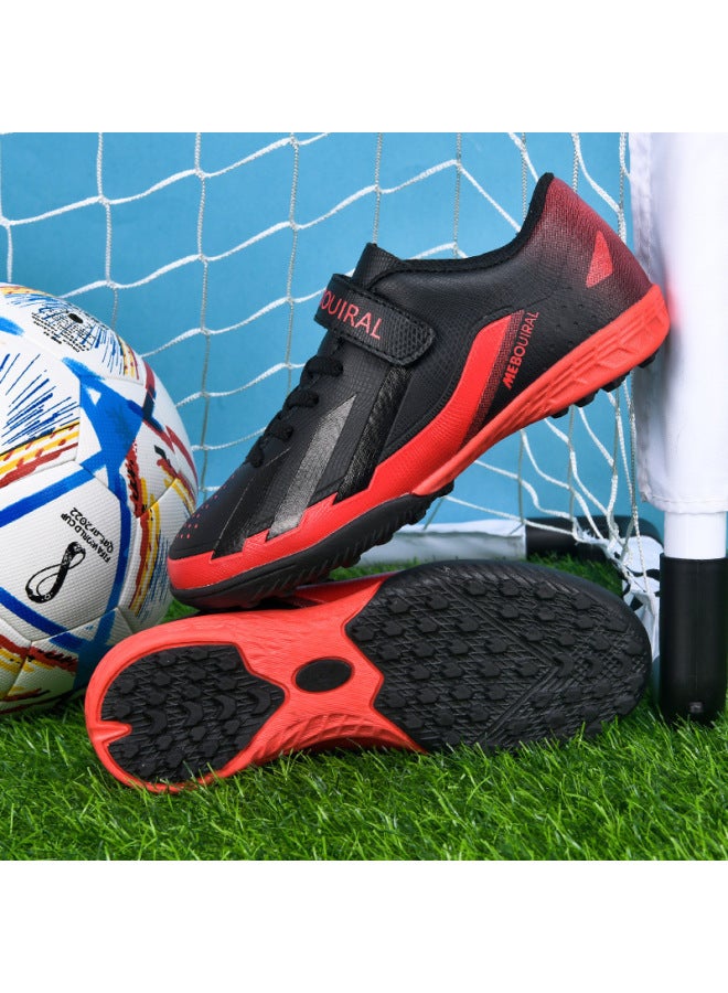 Black Spikes New Wear-resistant Non-slip Shoes Deduction Children's Football Shoes Summer Ride Straight Hair Professional Competition