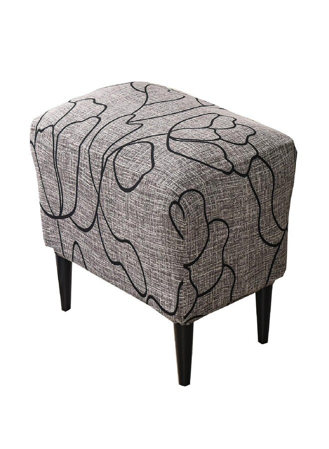 KRFOONN Ottoman Slipcovers Stretch Rectangle Footrest Stool Covers Printed Ottoman Cover for Foot Stool Furniture Protector with Non Slip Elastic Bottom(24, Large) - Image 1