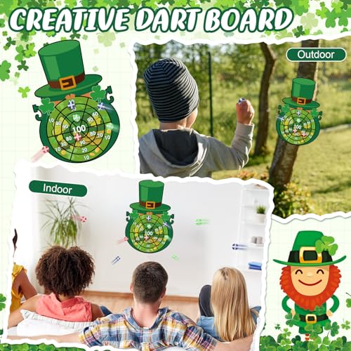Seenelling St Patricks Day Games Set Large 23.6 x 31.5in Dart Board Games with 6 Sticky Balls Irish Party for Adults St' Patricks Day Party Throwing Indoor Outdoor Yard Toss(Green Top Hat) - Image 5