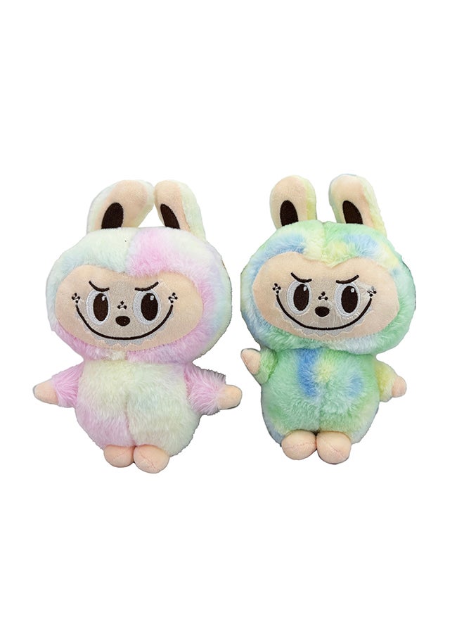 PuffyPals 23CM Plush Fabric Doll – Soft Mini Stuffed Toy with Big Ears and Cute Embroidered Face – Vintage Bear, Kawaii Collectible , Assorted 1 pc