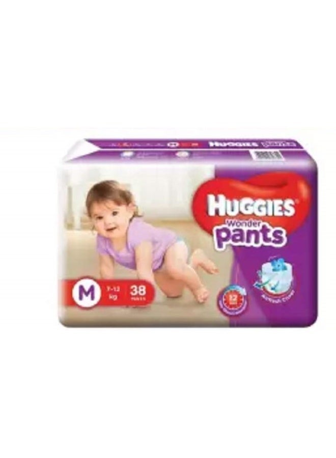 Huggies Wonder Baby Pants,size Medium, 38 Pcs Pack, Combo of 3 Packs - M (38*3 Pieces) - Image 2