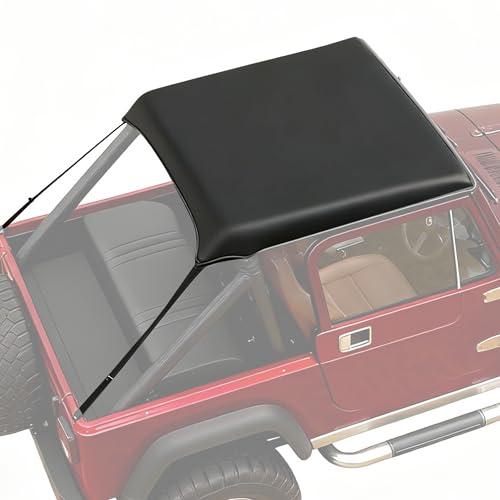 FEIJAZUM Bikini Top for Jeep CJ7, CJ8 & YJ Models, Reinforced Stitching, Heavy-Duty Sun Shade & Soft Top Replacement Cover for '76-86 CJ7, '81-85 Scrambler CJ8 & '87-91 Wrangler YJ Models - Image 1