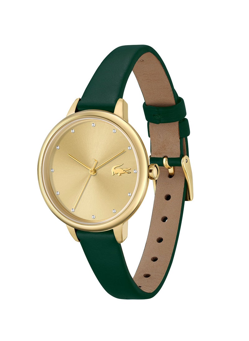 LACOSTE CANNES WOMEN's GOLD DIAL, GREEN CALFSKIN WATCH - 2001230 - pzsku/ZBE014D153663BA3AFF3BZ/45/_/1655212984/c6d18620-8680-49a7-83c9-2c991bdd3648