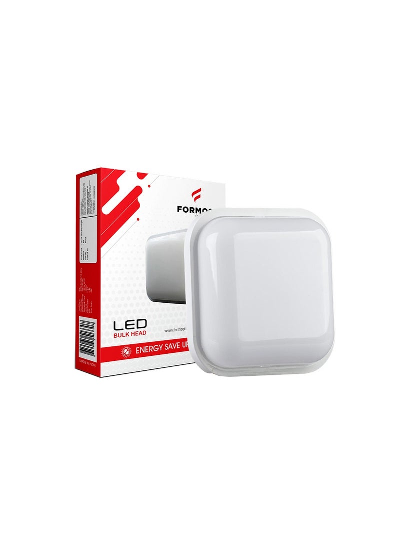 FORMOST FORMOST LED Bulk Head Light 20W | Outdoor Ip66 Waterproof Wall Lamp for Warehouse Store Room Parking Lot Garden | Cool White (Square, Pack of 1)  - Image 1