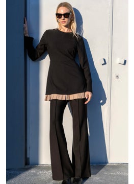 Touche Satin Garnished Crepe Tunic  - Image 2