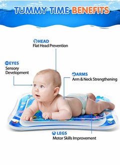 GROIC Inflatable Tummy Time Mat Play Mat Premium Baby Water Mat for Infants Toddlers is Neutral Funny Play Activity Center for Stimulation Growth Sensory Development as Baby Girl Boy Toys  - Image 5