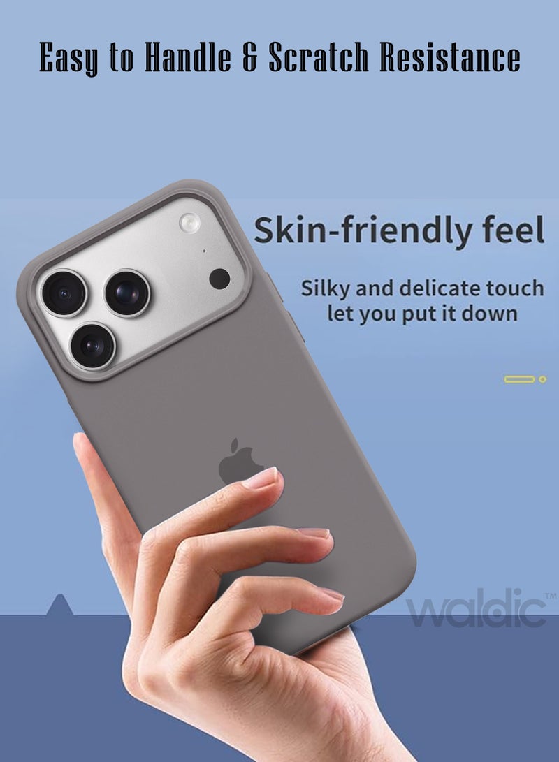 Waldic Apple iPhone 17 Pro Max Premium Case | Premium Silicone Case Cover Designed for Apple iPhone 17 Pro Max | Apple iPhone 17 Pro Max Case Camera and Drop Protection Thin Protective Back Cover Case for Apple iPhone 17 Pro Max - Stone - Image 4