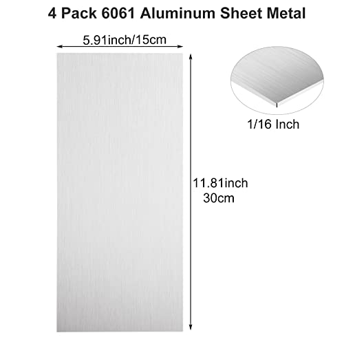 DAJAVE 6061 6x12 Aluminum Sheet 1/16 Inch Aluminum Plate, Thin Aluminums Sheet Metal 1.5mm Aluminums Metal Plate with Protective Film, Finely Polished and Deburred, for Crafting, Industry - Image 2