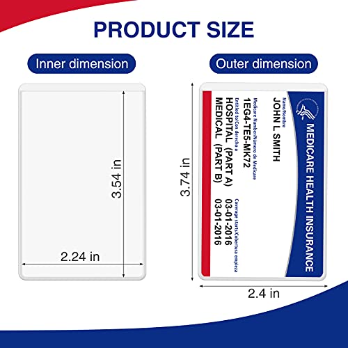 Fabmaker New Medicare Card Protector, 6 Pack Plastic Card Holder for Wallet Single 12 Mil Business Card Sleeve Waterproof Cards Plastic Protector for Credit Card Business Card Social Security Card - Image 5