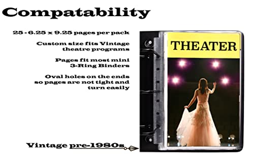 2Fold Sheet Protectors for Broadway Play Program and Theater Programs - 25 Custom Sheet Protectors Fits The Older 9 x 6 Playbills (6.25 x 9.25 Program Protectors (25 Pack)) - Image 3