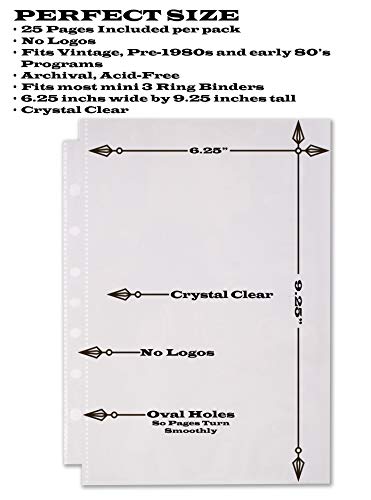 2Fold Sheet Protectors for Broadway Play Program and Theater Programs - 25 Custom Sheet Protectors Fits The Older 9 x 6 Playbills (6.25 x 9.25 Program Protectors (25 Pack)) - Image 2