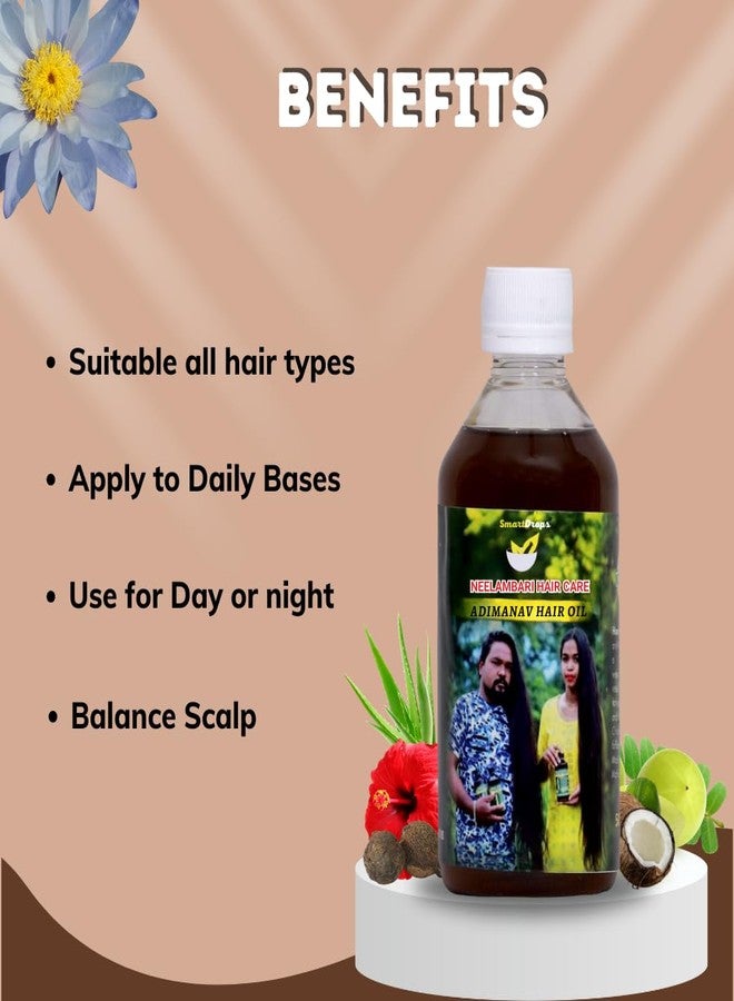 Smartdrops Adimanav Neelambari Herbal Hair Oil | Original Adimanav Hair Oil For Women And Men 100ml - Image 4