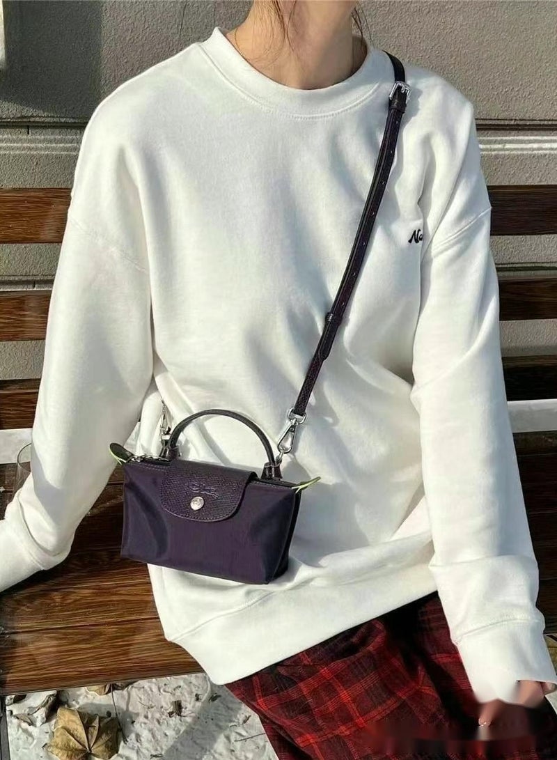 Women's Mini Cosmetic Bag, Tote Bag, Sage Green Classic Shoulder Bag - Image 3